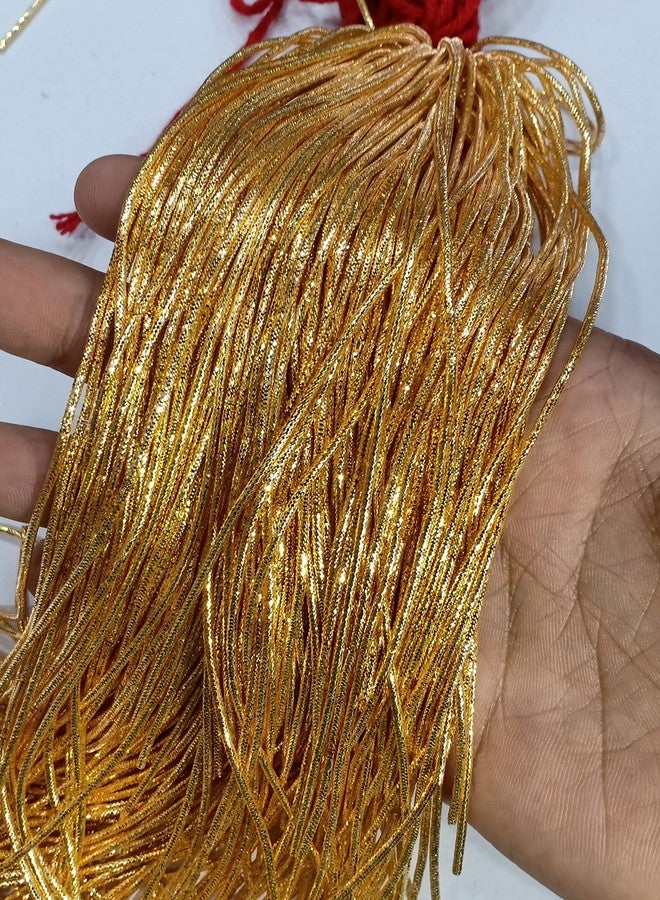 Unikart Bullion Wire/Nakshi for Aari/Maggam Zardosi Embroidery & Jewellery Work,1MM, Dark Gold Color(50 Grams) - Image 2